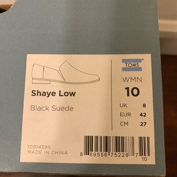 Toms shayne low suede leather lightweight bootie in black size 10 new - Picture 10 of 11